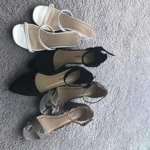 Three pairs of new heels